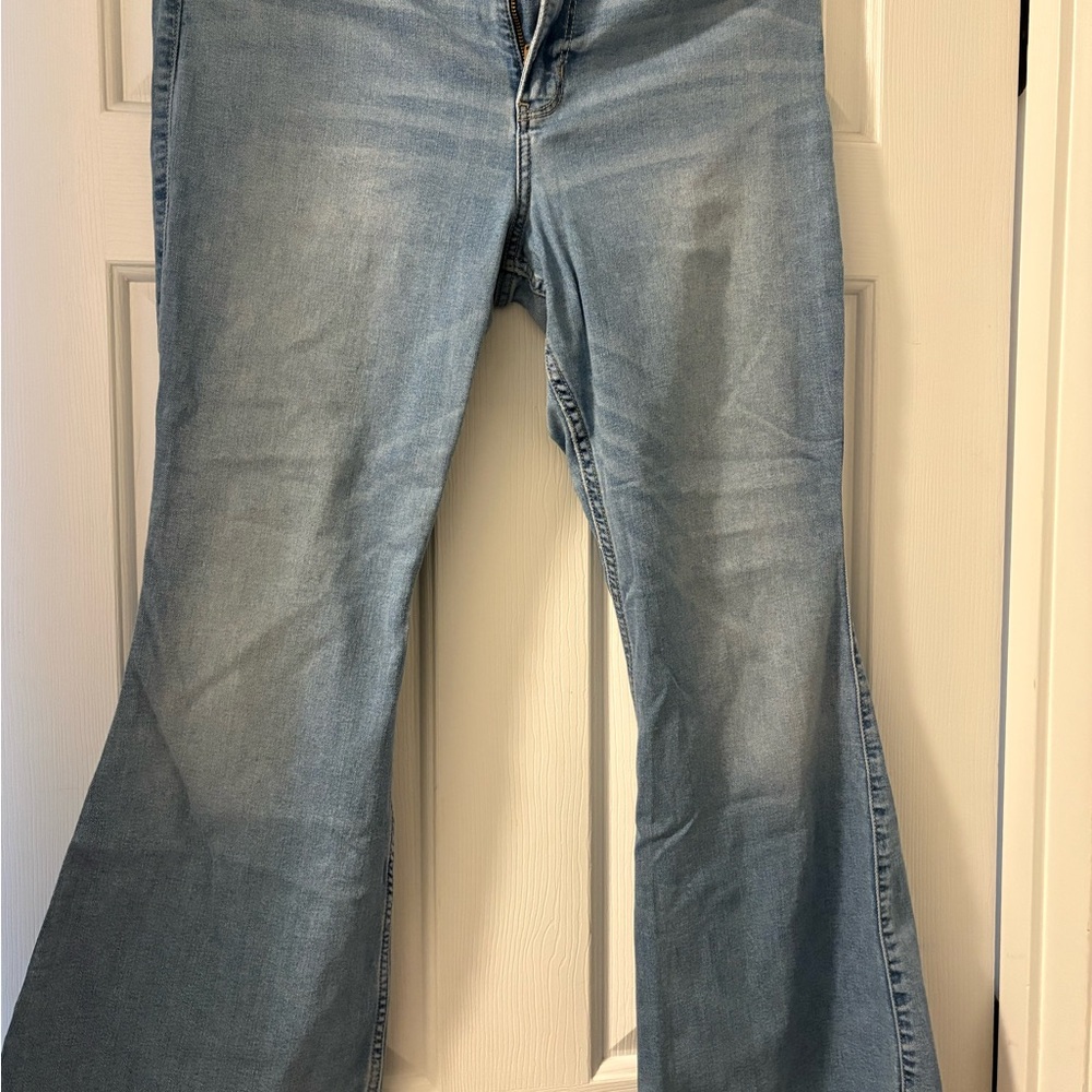 Women's Light Blue Flared Jeans